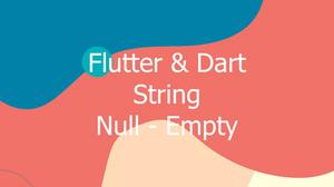 Flutter & Dart: How to Check if a String is Null/Empty