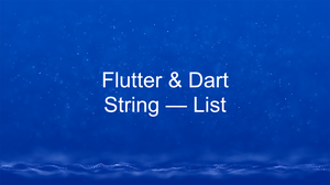 Flutter & Dart: Convert a String into a List and vice versa