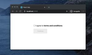 React: “I agree to terms” checkbox example