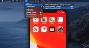 How to toggle Soft Keyboard in iOS Simulator