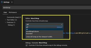 Visual Studio Code: Enable Word Wrap For All Files