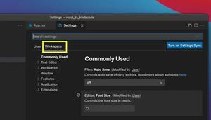 VS Code: How to Use Custom Settings for a Project