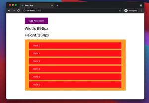 React: Get the Width & Height of a dynamic Element