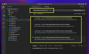 VS Code & Javascript/TypeScript: Place Curly Braces on New Line