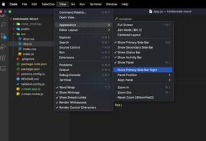 VS Code: 3 Ways to Move the Side Bar to the Right/Left