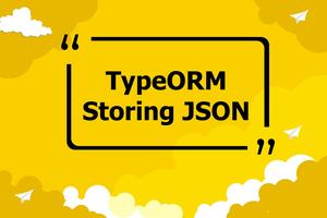 How to Store JSON Object with TypeORM