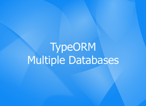 TypeORM: How to Connect to Multiple Database