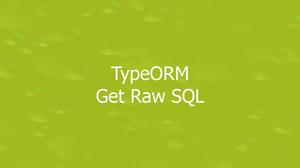 TypeORM: Get Raw SQL Query from QueryBuilder