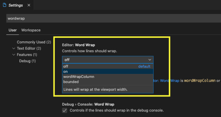 visual-studio-code-enable-word-wrap-for-all-files-kindacode