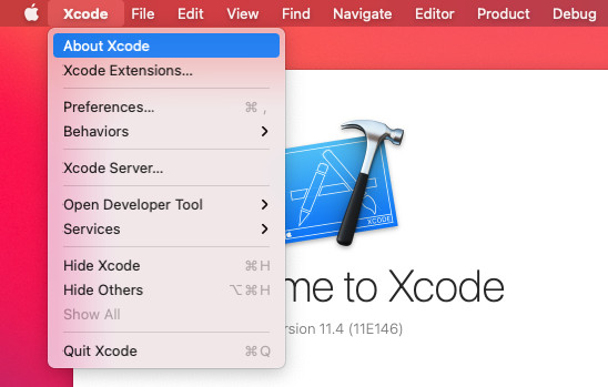 check xcode version command line