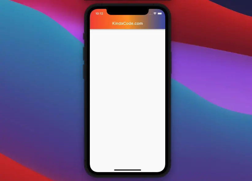 How to create a gradient background AppBar in Flutter - Kindacode