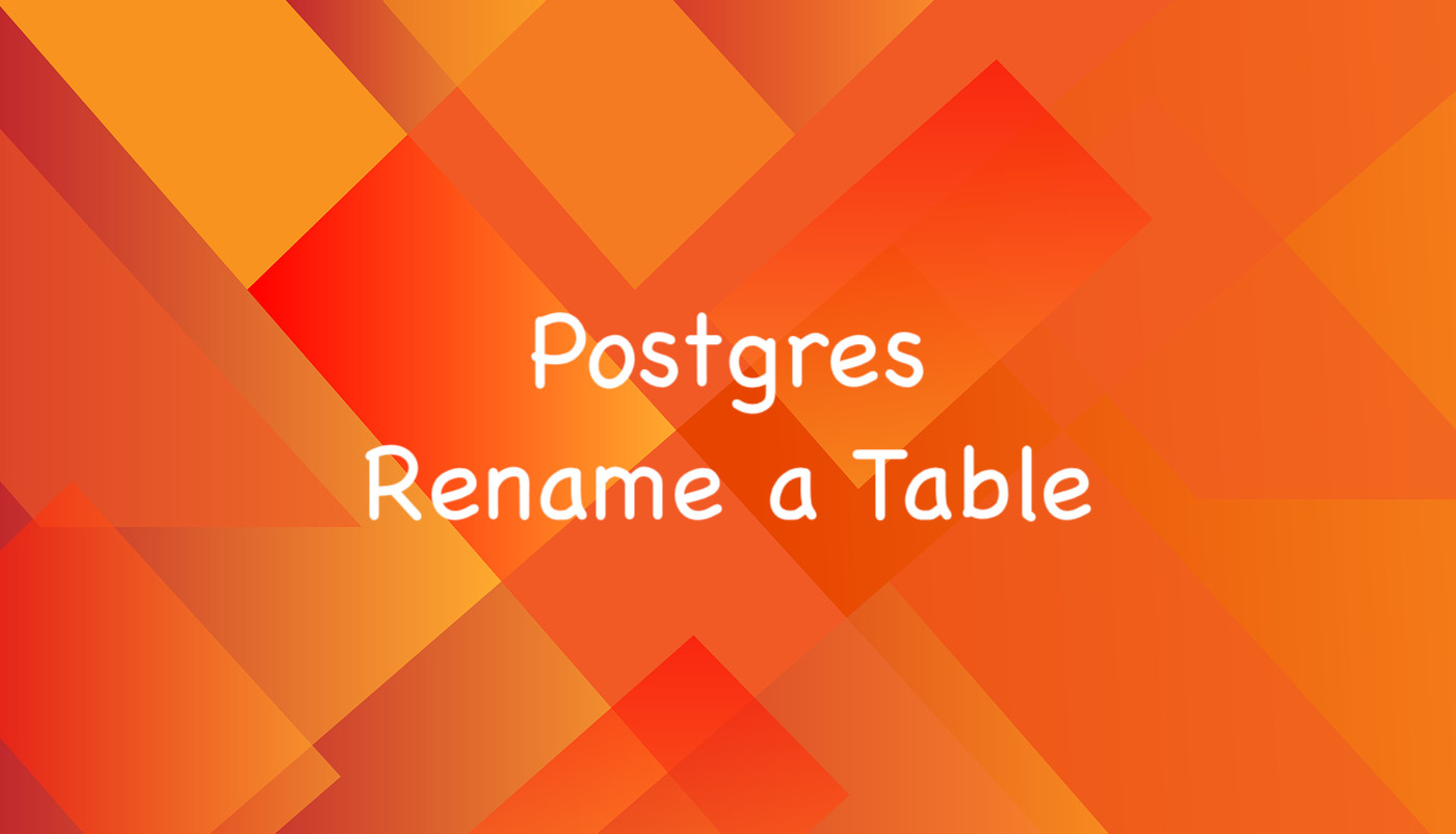 postgresql rename table