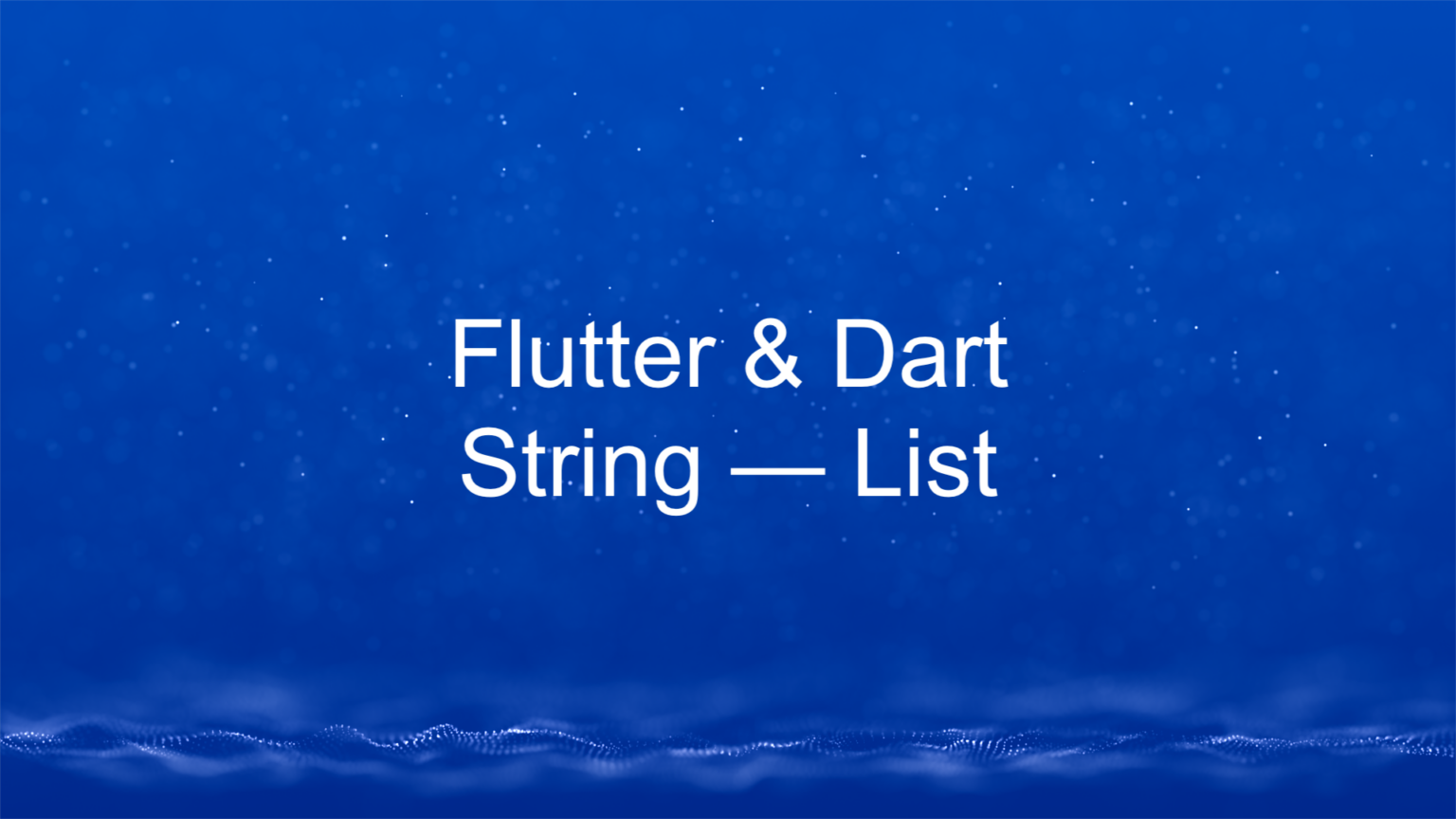 dart create list of strings